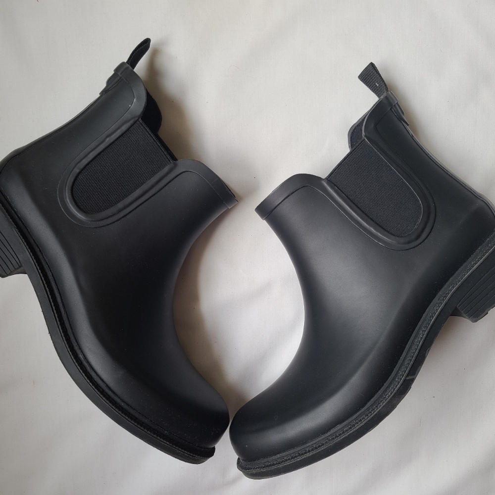Madewell The Chelsea Rubber Rain Boot Black Sz. 9